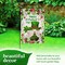 G128 Combo Pack: Garden Flag Stand Black 36 in x 16 in & Garden Flag Happy St. Patrick's Day Decoration Decoration Leprechaun Gnome 12"x18" Double-Sided Blockout Fabric